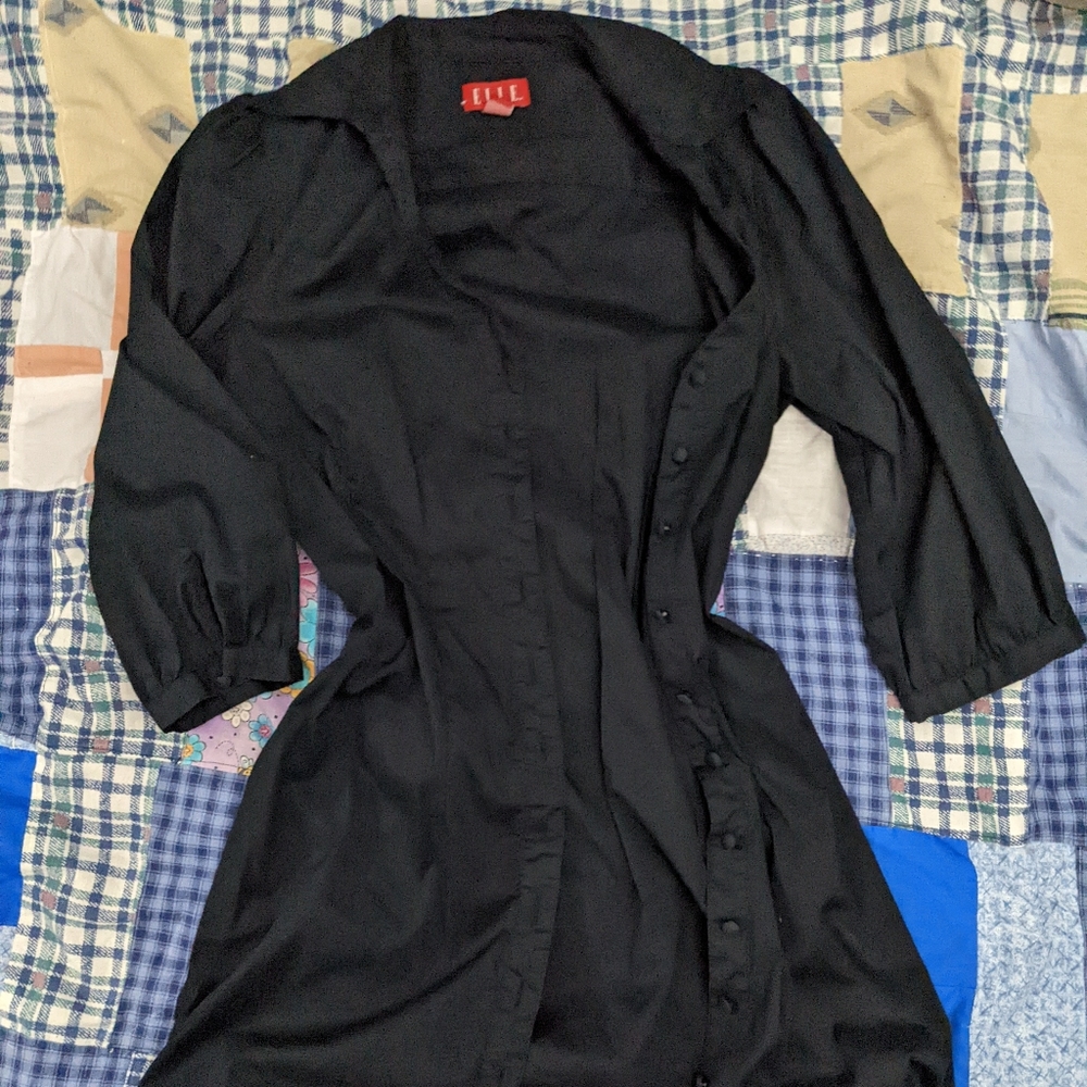 Button down knee length dress